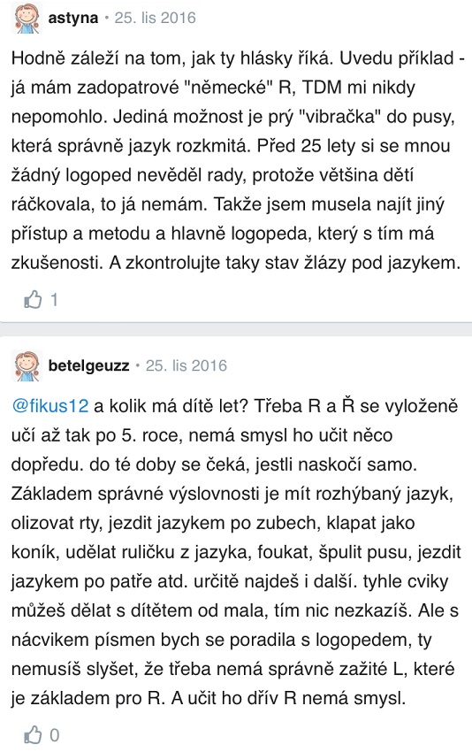 Jak dítě naučit R diskuse Modrykonik