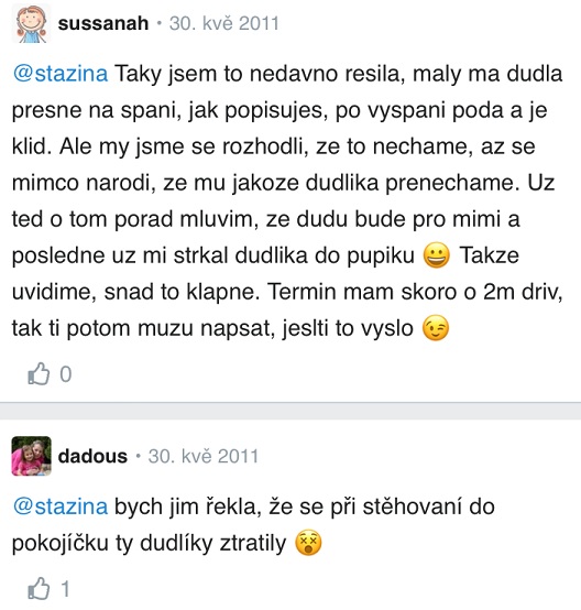 Jak odnaučit dítě od dudlíku? diskuse Modrykonik