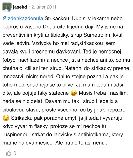 Jak podat dítěti antibiotika? zkušenosti Modrykonik