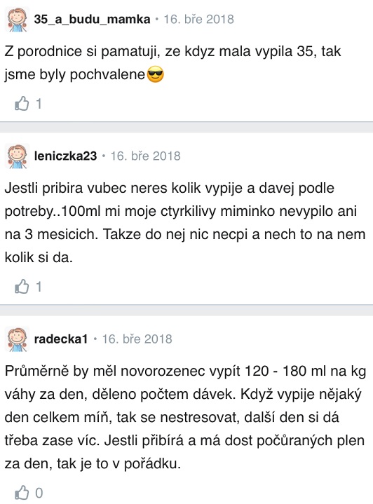 Tabulka, kolik má vypít novorozenec diskuse Modrykonik