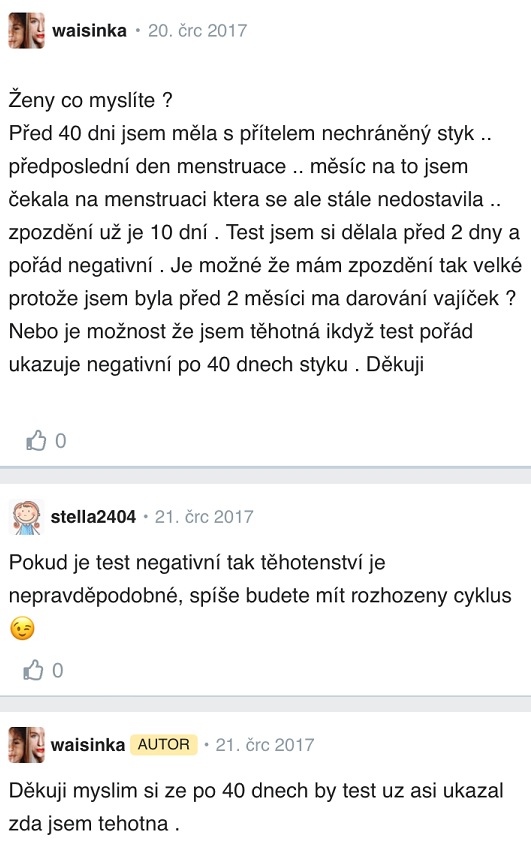 Jak dlouho může být zpoždění menstruace zkušenosti Modrykonik