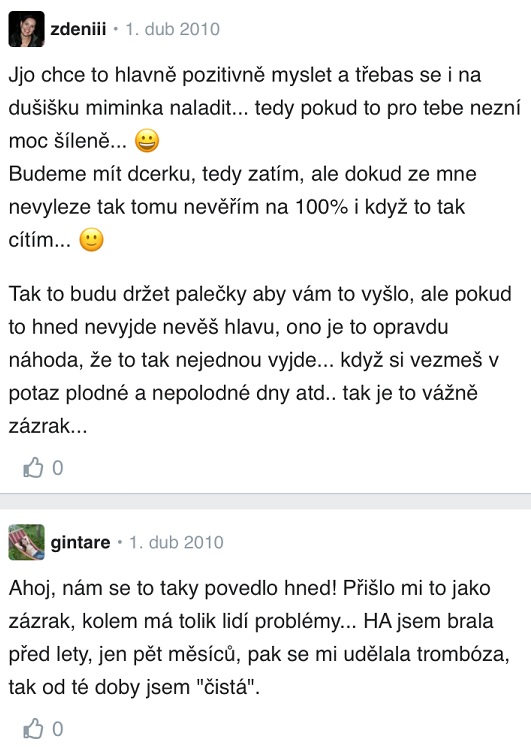 Jak otěhotnět napoprvé? zkušenosti Modrykonik
