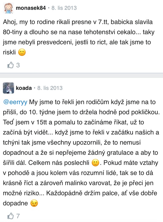 Jak oznámit těhotenství rodičům? zkušenosti Modrykonik