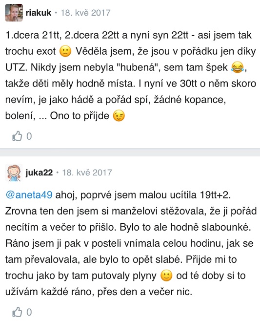 Kdy cítit první pohyby v těhotenství? zkušenosti Modrykonik